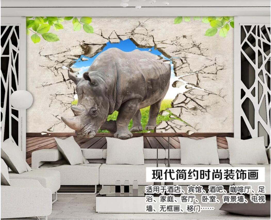 3d wallpaper custom photo mural 3D rhinoceros breaks into the TV background wall decoration painting wallpaper for walls 3 d, Non-woven
3d wallpaper custom photo mural 3D rhinoceros breaks into the TV background wall decoration painting wallpaper for walls 3 d, Non-woven