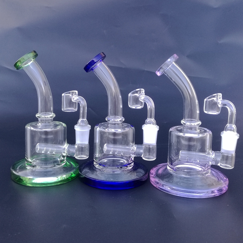 Hot 6 Inch Mini Dab Rig Colorful Thick Glass Bongs Inline Perc Water Pipes 14mm Joint Oil Rigs Small Bong With 4mm Quartz Banger
Hot 6 Inch Mini Dab Rig Colorful Thick Glass Bongs Inline Perc Water Pipes 14mm Joint Oil Rigs Small Bong With 4mm Quartz Banger
