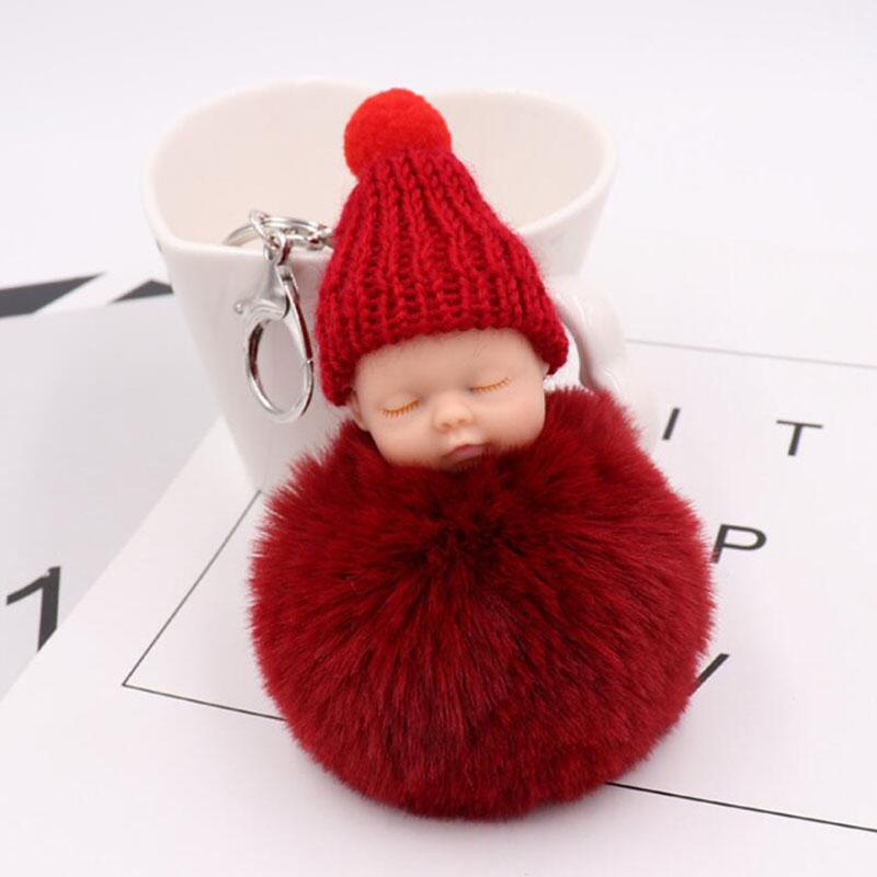 15pcs/Lot Boutique Cute Sleeping Doll Key Chain Lady Plush Bag Car Accessories Gift Wedding Souvenir Giveaways for Guests Charm Keychain