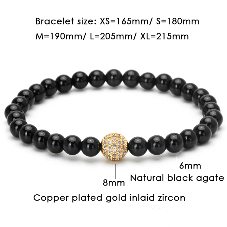 3pcs/set natural stone beads men bracelet set CZ crown charms & bangles Jewelry for women ball zirconia bracelets femme Gift, holiday, valentine'