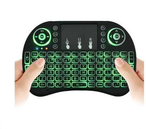 7 Color i8 Wireless Mini Keyboard Backlit 2.4G mini Air Mouse Remote Control Touchpad for Smart Android TV Box media player Notebook Tablet Pc