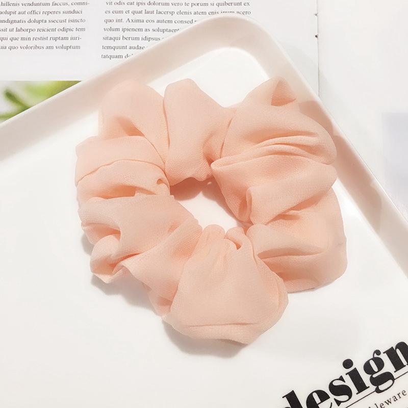 Woman Lady Girl chiffon Hair Scrunchy Ring Elastic Hair Bands Bobble Sports Dance Scrunchie Soft Scrunchie Hairband 20pcs FJ3357