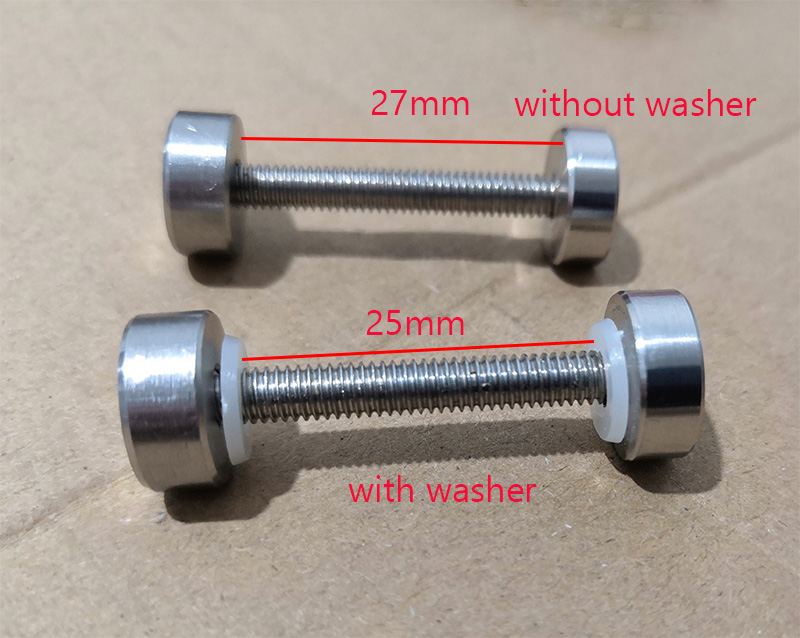 M4 double threaded screw mirror energy saving Glass acrylic Decorative household advertising fixed nail