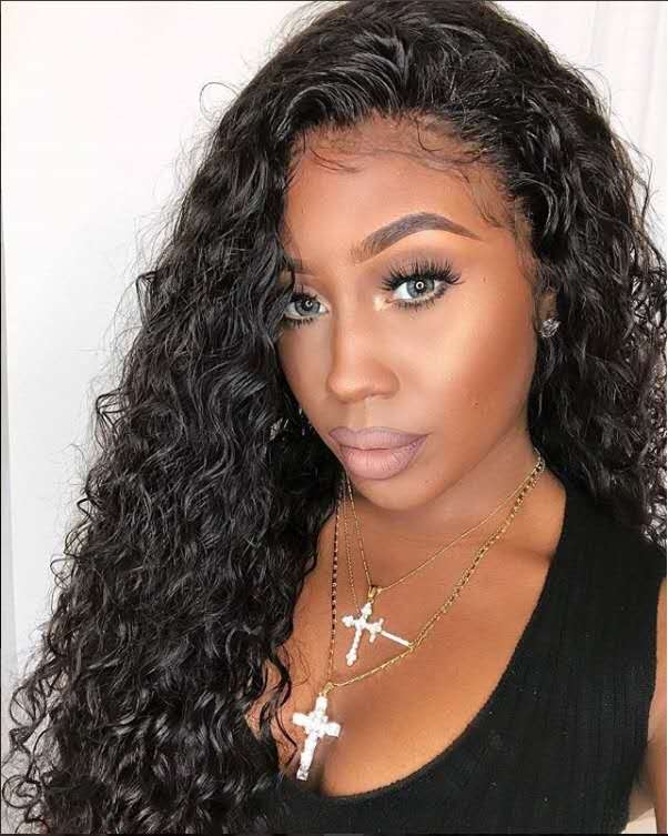 360 Lace Frontal Wig Pre Plucked With Baby Hair 130%density Water Wave Natural Color Brazilian Remy Human Hair Wigs For Women