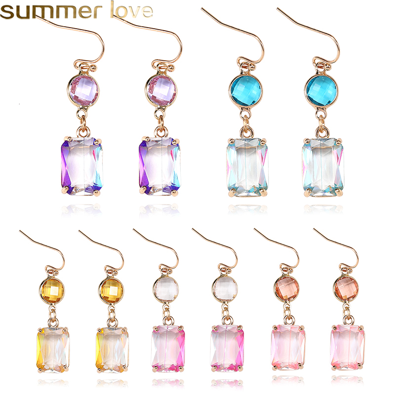Fashion Design Round Water drop K9 Crystal Earrings For Women Colorful Rhinestone Gold Plate Hook Dangle Drop Earrings Jewelry Best Gifts
Fashion Design Round Water drop K9 Crystal Earrings For Women Colorful Rhinestone Gold Plate Hook Dangle Drop Earrings Jewelry Best Gifts