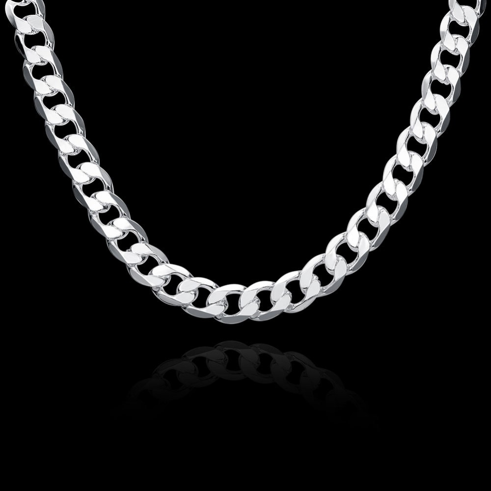 Whole 4MM6MM8MM10MM Width 925 Silver Figaro Chain Necklace for Man Women Fashion Cuban Jewelry Hip Hop Curb Necklace New