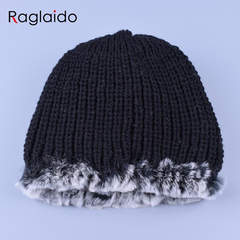 Genuine Rex Rabbit Fur Hat Snow Cap Winter Hats for Women Girls Real Knitting Skullies Beanies natural fluffy hat LQ11169 S18120302