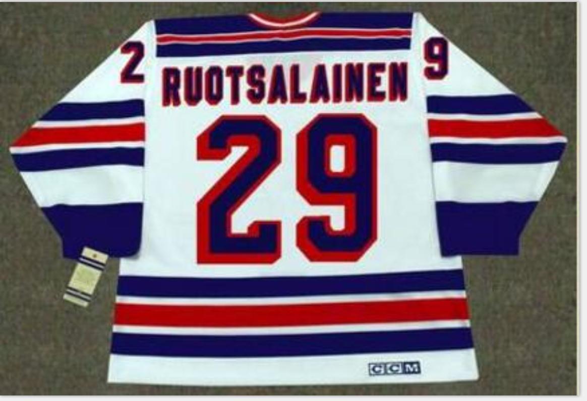 Custom Men Youth women Vintage #29 REIJO RUOTSALAINEN New York Rangers 1984 CCM Hockey Jersey Size S-5XL or custom any name or number, White women s-xl
Custom Men Youth women Vintage #29 REIJO RUOTSALAINEN New York Rangers 1984 CCM Hockey Jersey Size S-5XL or custom any name or number, White women s-xl