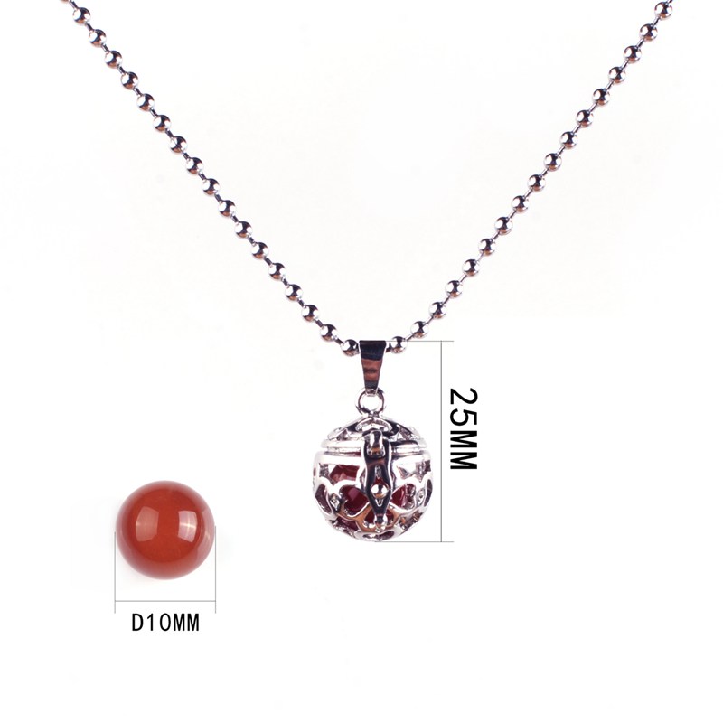 Silver Celtic Ball Melody Harmony Ball Pendant Necklace Female Pregnant Woman Gift