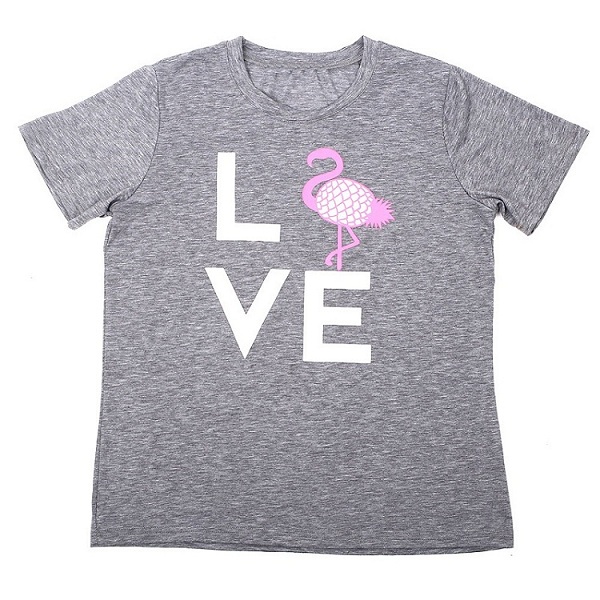 Plus Size Summer Women T-Shirt Tops Love Pineapple Print Gray Top O-Neck Short Sleeve Casual T shirt Female Tee Ladies 3XL