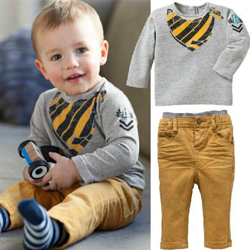 2019 Promotion Hot-selling 2pcs Toddler Kids Cool Baby Boy Flower Short Sleeve Polo T-shirt Tops+ Short Pants Outfits Clothing Set