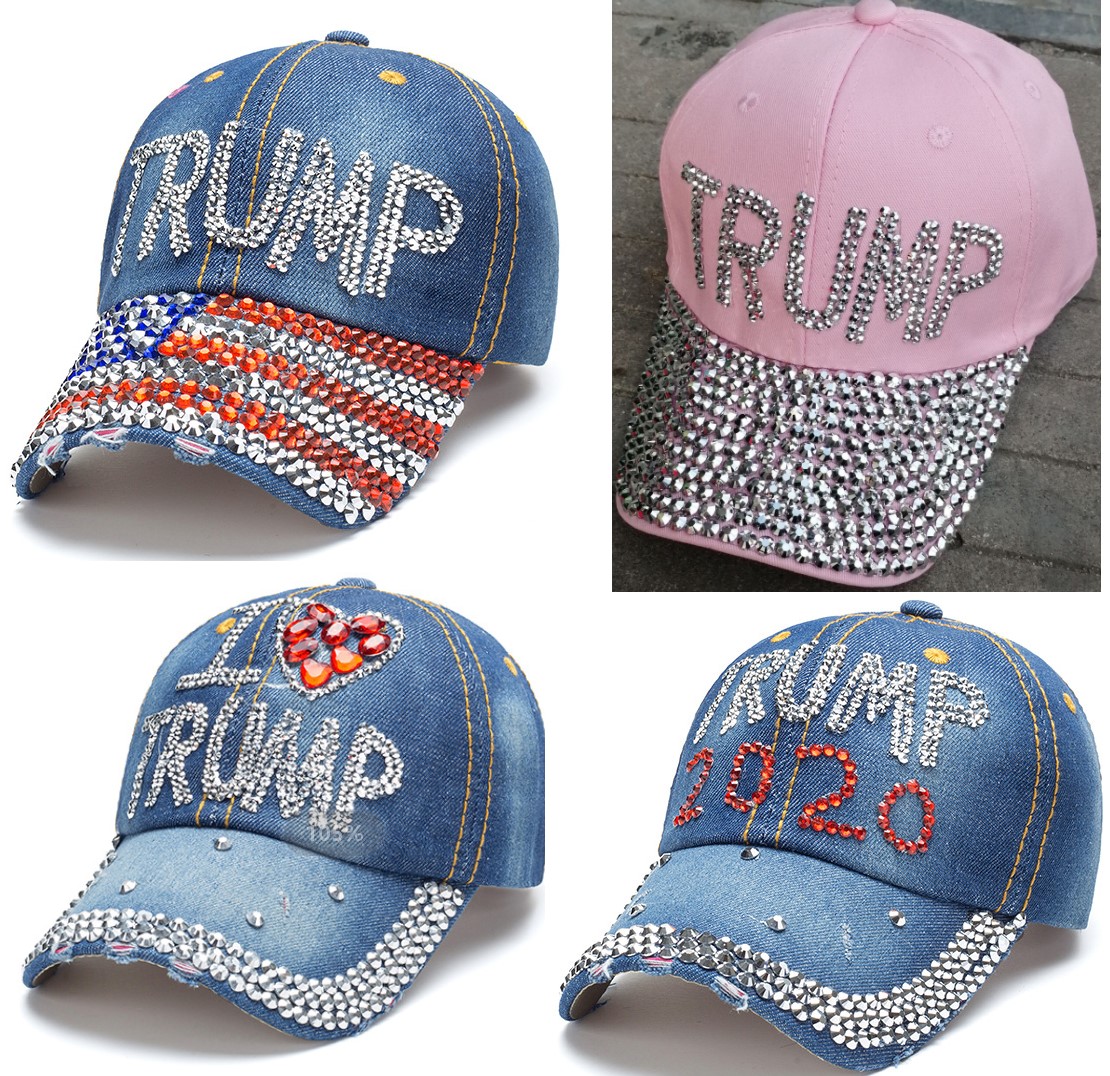 DHL 5 Styles hot sale trump 2020 baseball cap trump hat election campaign hat cowboy diamond cap Adjustable Snapback Women Denim Diamond hat, As picture
DHL 5 Styles hot sale trump 2020 baseball cap trump hat election campaign hat cowboy diamond cap Adjustable Snapback Women Denim Diamond hat, As picture