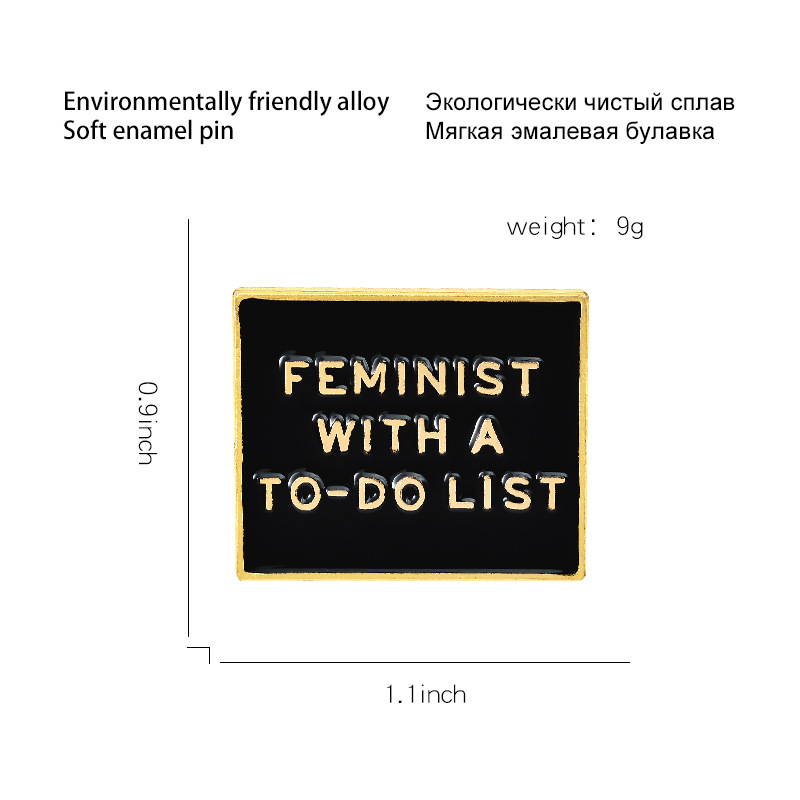 FEMINIST WITH A Pendant For Brand Brooch Cartoon Creative Gift Personality LIST Woman Enamel Lapel Shirt TO-DO Black Girl Pins Man Bfgrw, Slivery;brown
FEMINIST WITH A Pendant For Brand Brooch Cartoon Creative Gift Personality LIST Woman Enamel Lapel Shirt TO-DO Black Girl Pins Man Bfgrw, Slivery;brown