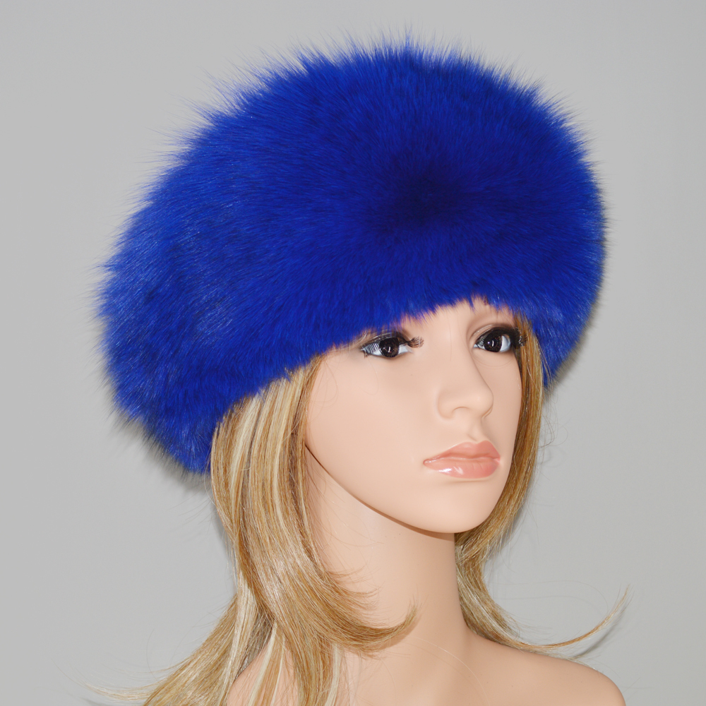 2018 New Style Winter Russian 100% Natural Real Fox Fur Hat Women Quality Real Fox Fur Bomber Hats Hot Real Genuine Fox Fur Cap D19011503