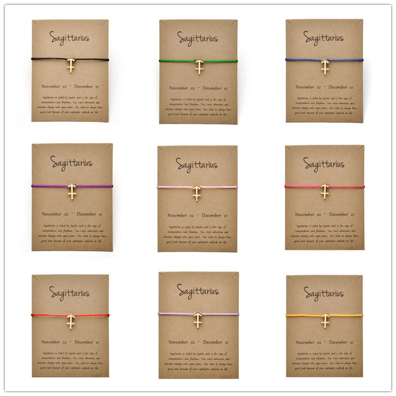 Fashion Jewelry 12 Constellation Zodiac Sagittarius Lucky Rope Bracelet Bangles For Women Men Birthday Gift
Fashion Jewelry 12 Constellation Zodiac Sagittarius Lucky Rope Bracelet Bangles For Women Men Birthday Gift