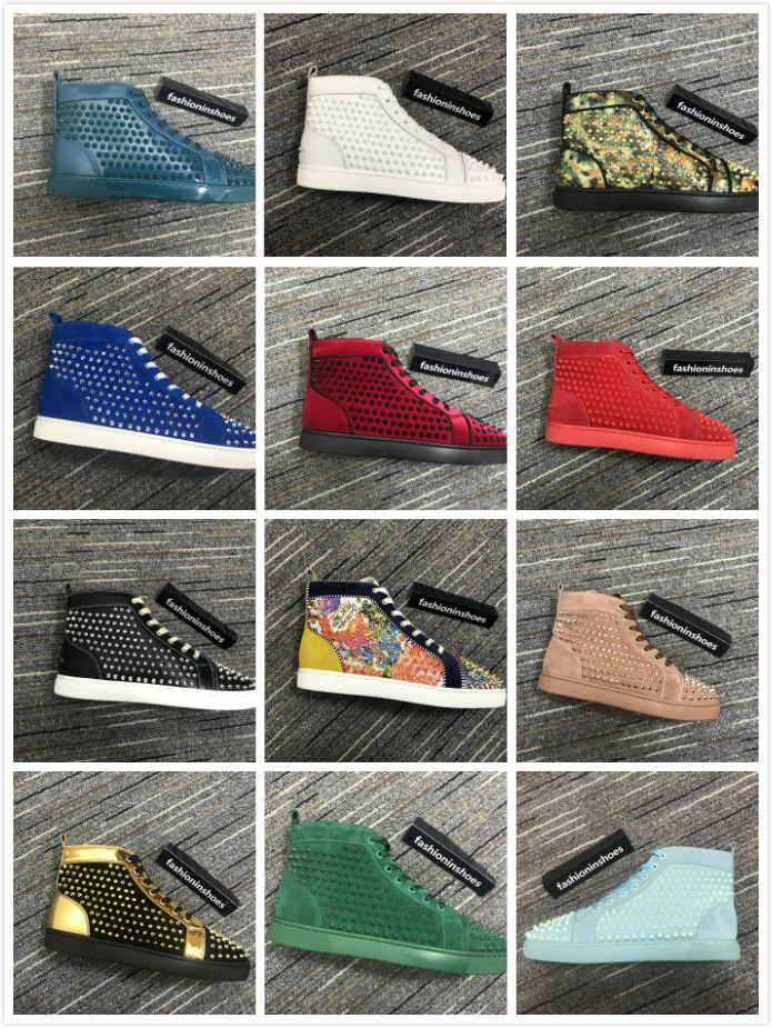 fashioninshoes Junior Spikes Orlato Men's Flat suede leather red bottom sneaker Studded red sole shoes Rivets cc size 35-47 wholesale price, Style 5
fashioninshoes Junior Spikes Orlato Men's Flat suede leather red bottom sneaker Studded red sole shoes Rivets cc size 35-47 wholesale price, Style 5