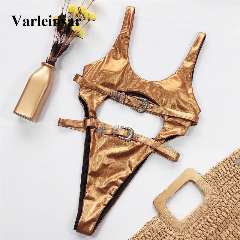 2019 Women Swimwear Sexy Shiny Gold One Piece Swimsuit Female Bather Belt Bathing Suit Swim Bodysuit V1691
2019 Women Swimwear Sexy Shiny Gold One Piece Swimsuit Female Bather Belt Bathing Suit Swim Bodysuit V1691