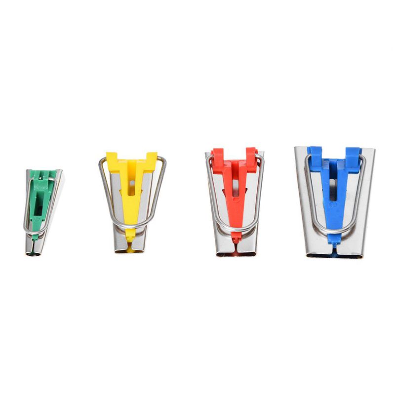 New Set of 4 Size Fabric Bias Tape Maker Tool Sewing Quilting 6mm/12mm/18mm/25mm
New Set of 4 Size Fabric Bias Tape Maker Tool Sewing Quilting 6mm/12mm/18mm/25mm