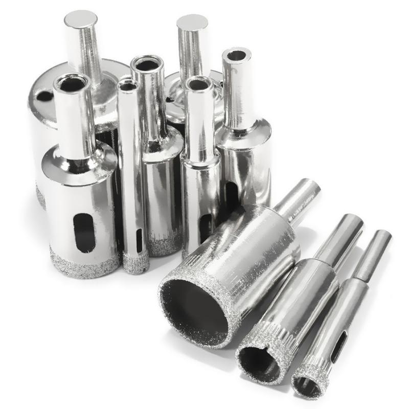 10pcs Diamond Coated Drill Bit Set Glass Ceramic Tile Marble Hole Saw Drilling Opener Set Power tool Accessories
10pcs Diamond Coated Drill Bit Set Glass Ceramic Tile Marble Hole Saw Drilling Opener Set Power tool Accessories