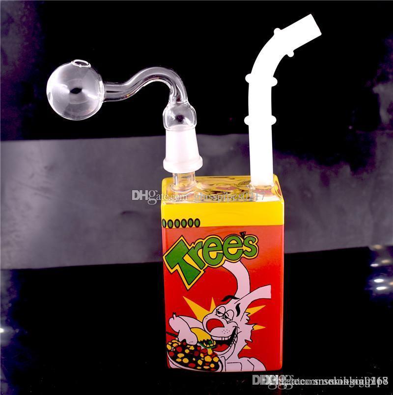 Hitman Juice Box Dab Oil Rigs Bongs Liquid Sci Glass Cereal Box Water Pipes Themed Concentrate Beaker Bong with glass oil burner pipe
Hitman Juice Box Dab Oil Rigs Bongs Liquid Sci Glass Cereal Box Water Pipes Themed Concentrate Beaker Bong with glass oil burner pipe
