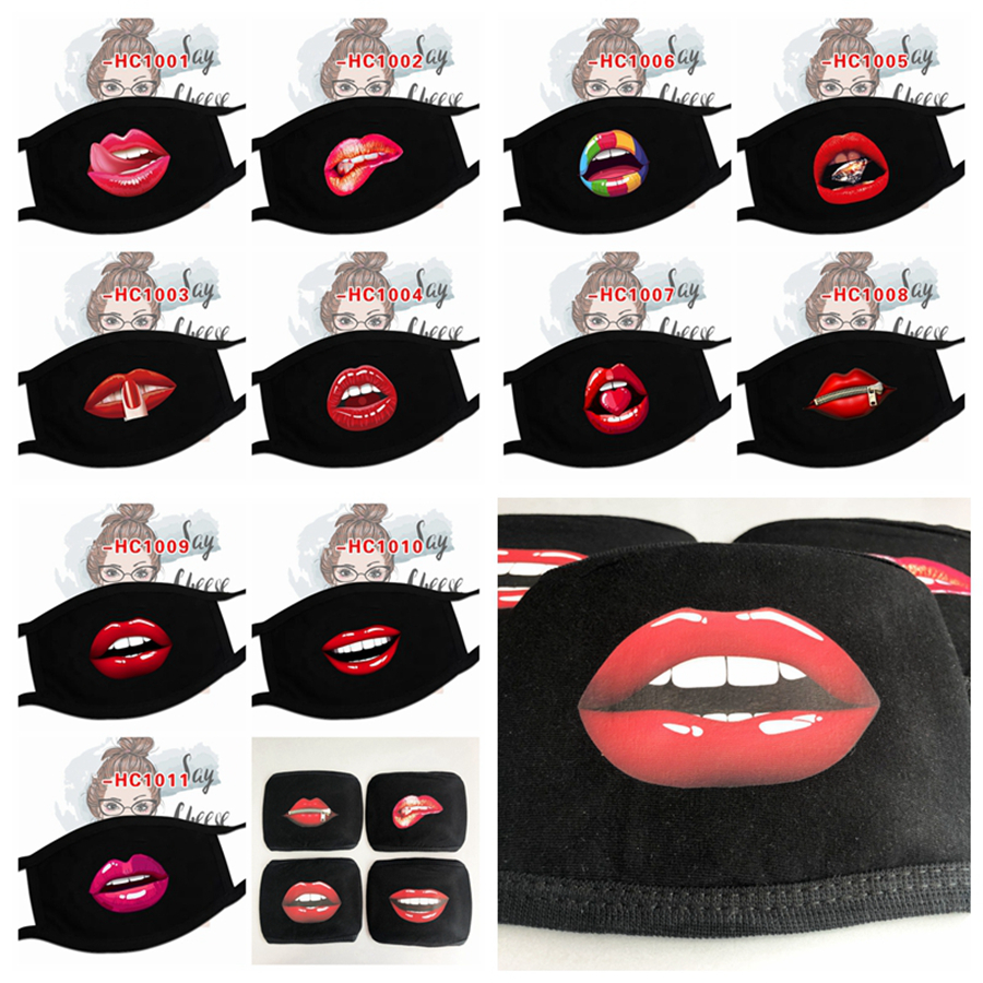 Creative Red Lip Printing Face Mask Adult Anti-Dust Reusable Lipstick Pattern Mouth Masks Soft Breathable Protective Designer Masks RRA3239
Creative Red Lip Printing Face Mask Adult Anti-Dust Reusable Lipstick Pattern Mouth Masks Soft Breathable Protective Designer Masks RRA3239