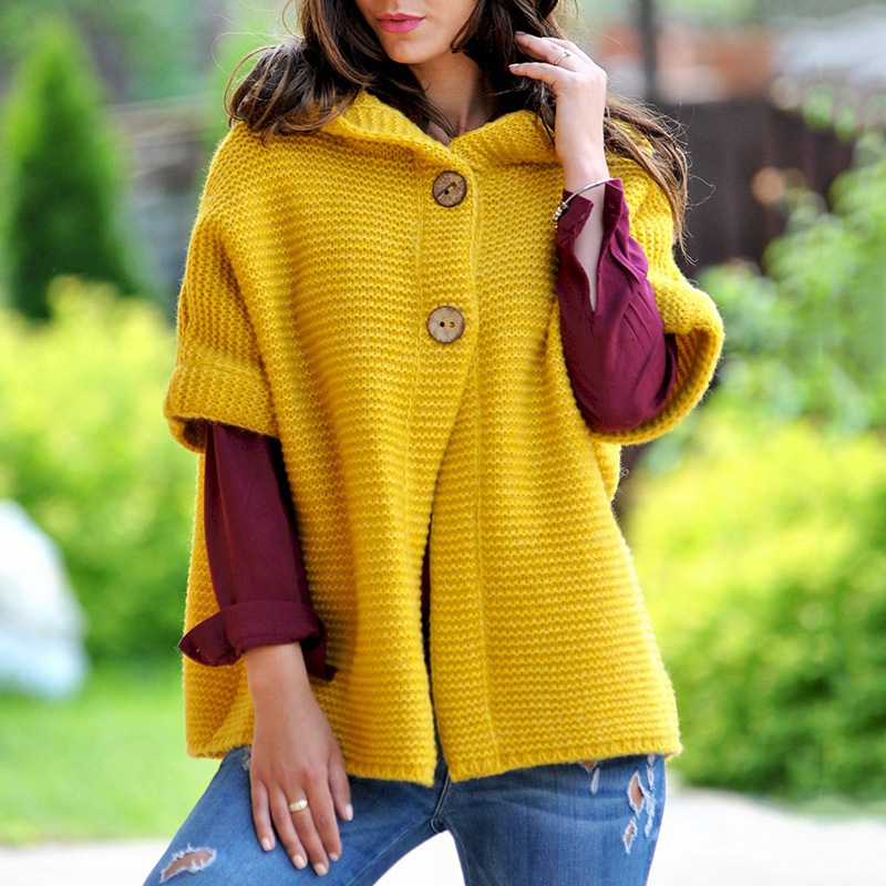 Casual Hooded Knitted Sweater Women One Butter Loose Cropped Cardigans Winter Coat Cool Short Sleeve Gilrs Streetwear Jumper, Green
Casual Hooded Knitted Sweater Women One Butter Loose Cropped Cardigans Winter Coat Cool Short Sleeve Gilrs Streetwear Jumper, Green