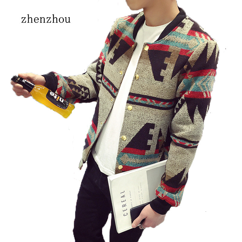 Bomber Jacket Men 2019 Autumn Mens Jacket Patchwork Print Fleece Winter Jacket Male Jackets Men Plus Size M-5XL Chaquetas HombreMX190926