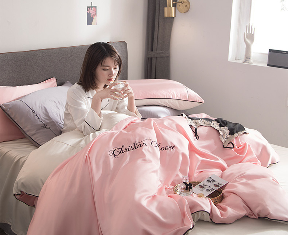 New bed linings set bedding set bedclothes flat bed sheet quilt cover pillowcase Queen King bedroom home textile Silk Hotel, White
New bed linings set bedding set bedclothes flat bed sheet quilt cover pillowcase Queen King bedroom home textile Silk Hotel, White