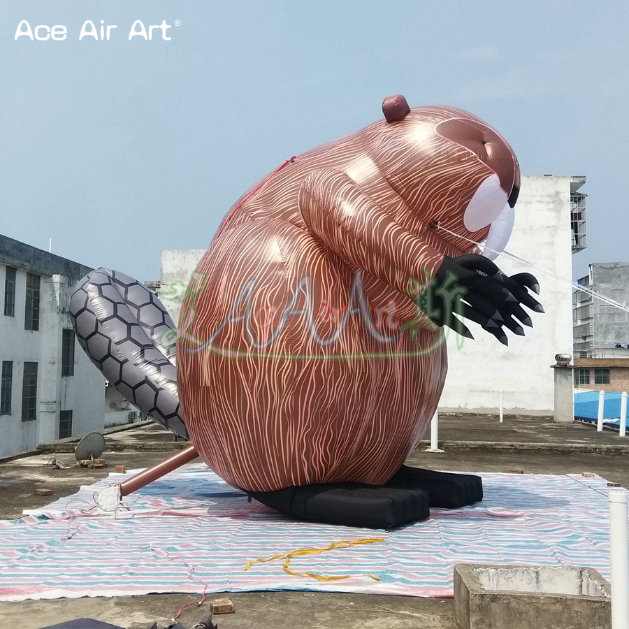 4 Metters Tall Giant Inflatable Beaver/Inflatable Caster Fiber/Inflatable American Beaver For Sale And Advertising Made in China