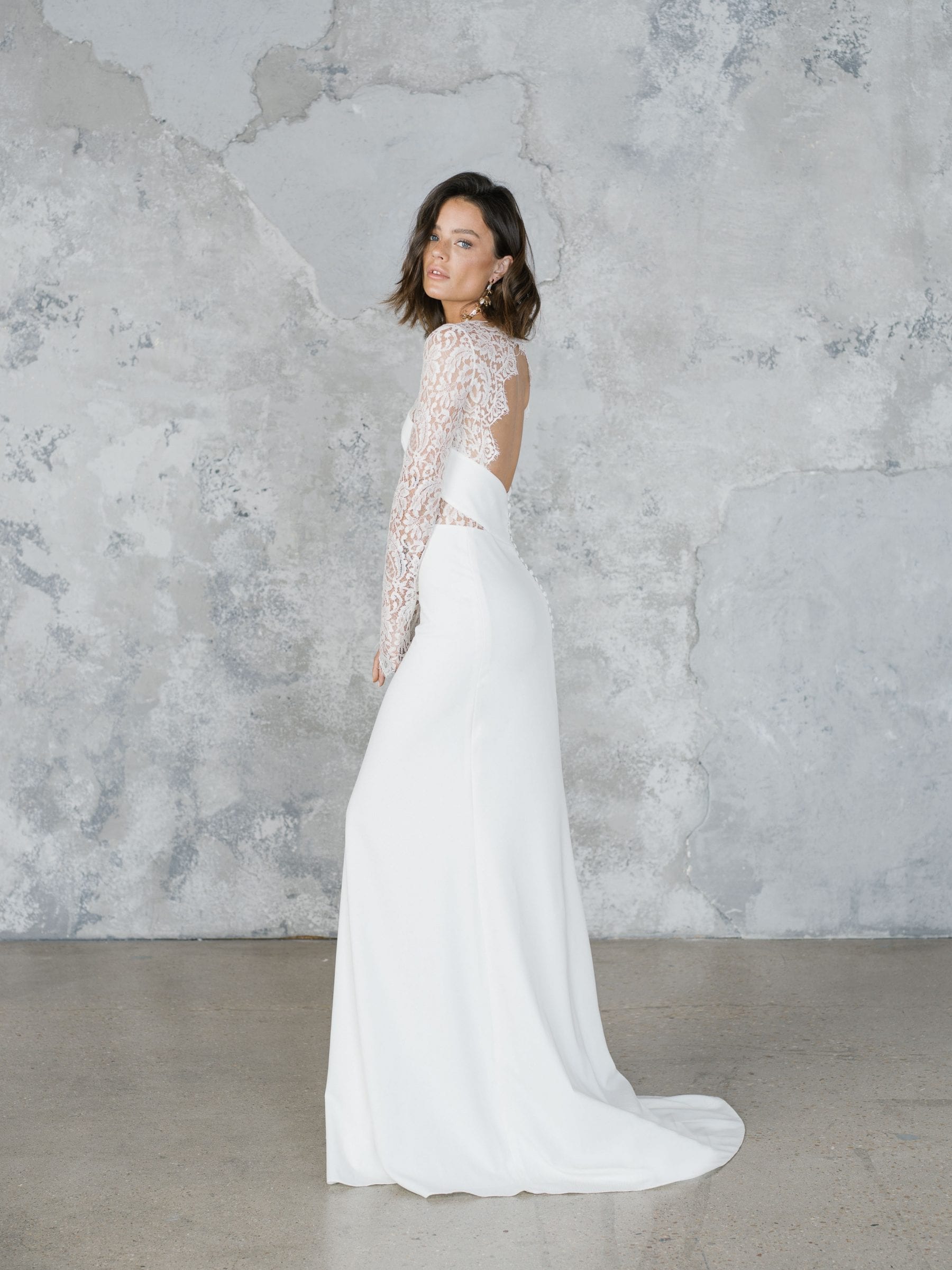 Lace Mermaid Wedding Dresses 2020 Long Sleeve Illusion Long Sleeve Beach Bridal Gowns Sweep Train Custom Made Country Wedding Dress