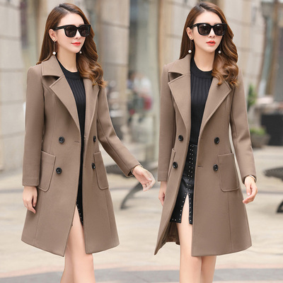 Wholesale fashion woolen coat women's mid-length autumn and winter new slim woolen coat, Caramel
Wholesale fashion woolen coat women's mid-length autumn and winter new slim woolen coat, Caramel