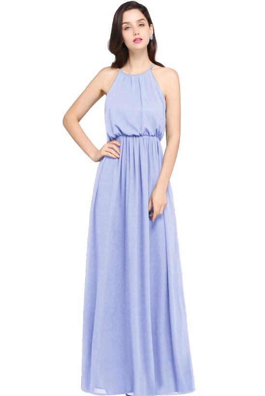 Babyonlinedress In Stock Chiffon Long Evening Dresses 2020 Under $50 Halter Neck Evening Prom Dresses Special Occasion Dresses CPS618