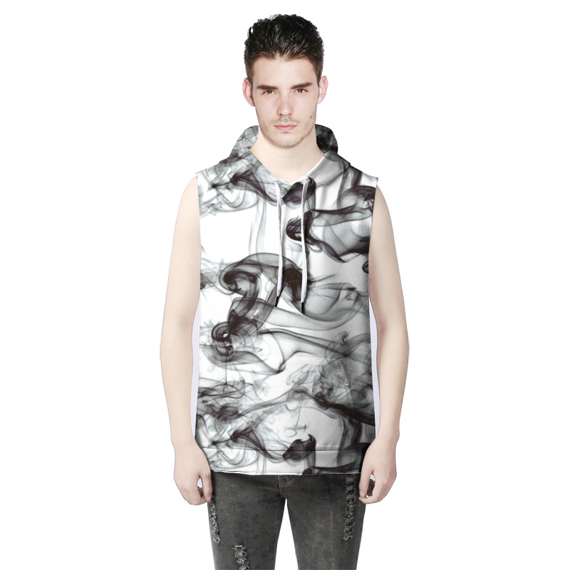 Spring and autumn leisure fashion smoke digital printing wild men's vest hooded pullover vest sleeveless jacket male waistcoat, 01
Spring and autumn leisure fashion smoke digital printing wild men's vest hooded pullover vest sleeveless jacket male waistcoat, 01