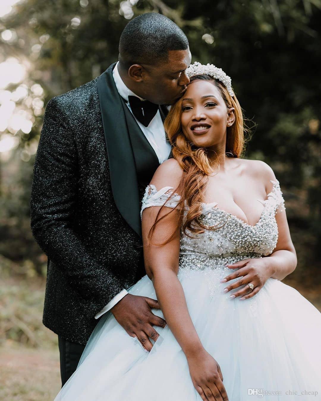 Plus Size Wedding Dresses Bridal Gowns African Off The Shoulder Beaded Empire Pregant Boho Country Wedding Dress 2020 Cheap robes de mariée