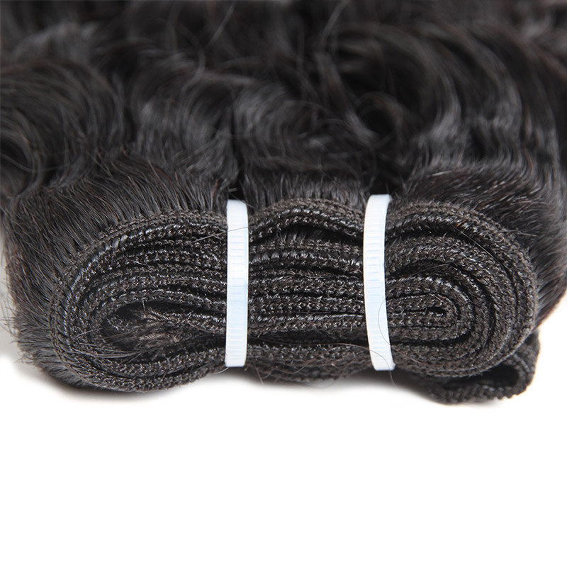 Indian Human Hair Body Loose Deep Peruvian Human Hair Bundles With Closure Brazilian Water Wave Hair Weaves 4pcs With 13*4 Lace Frontal