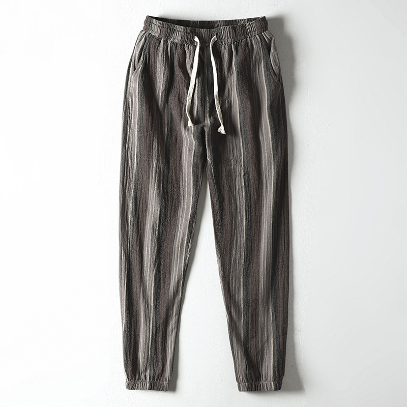 Wholesale 2020 Summer New Loose Plus Size Mens Cotton and Linen Striped Pants Men Leisure Beam Feet Capri-Pants, Gray
Wholesale 2020 Summer New Loose Plus Size Mens Cotton and Linen Striped Pants Men Leisure Beam Feet Capri-Pants, Gray