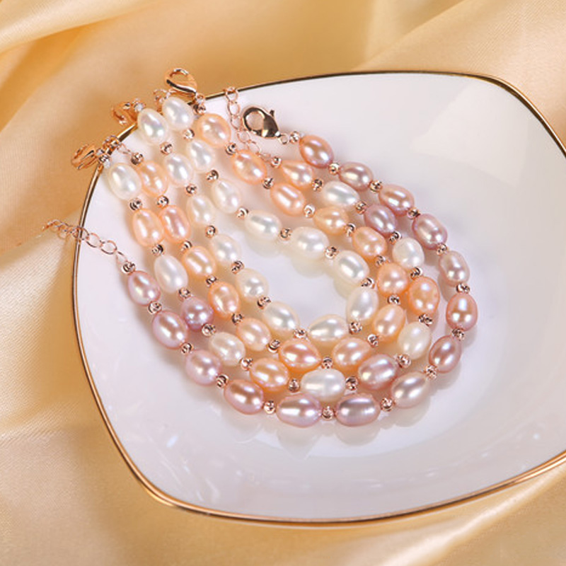 Wholesale Jewelry Natural Freshwater Pearl Bracelets 3 Color Oval Pearl Bracelet for Women Girl 7-8 mm Wedding Jewelry Christmas Gift
Wholesale Jewelry Natural Freshwater Pearl Bracelets 3 Color Oval Pearl Bracelet for Women Girl 7-8 mm Wedding Jewelry Christmas Gift
