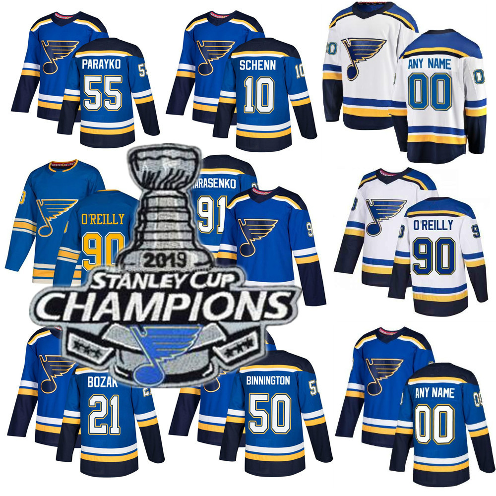 2019 Any Name Number Stanley Cup Champions St. Louis Blues Jerseys Vladimir Tarasenko Schwartz O'Reilly Parayko Brayden Schenn Binnington, Blue no patch
2019 Any Name Number Stanley Cup Champions St. Louis Blues Jerseys Vladimir Tarasenko Schwartz O'Reilly Parayko Brayden Schenn Binnington, Blue no patch
