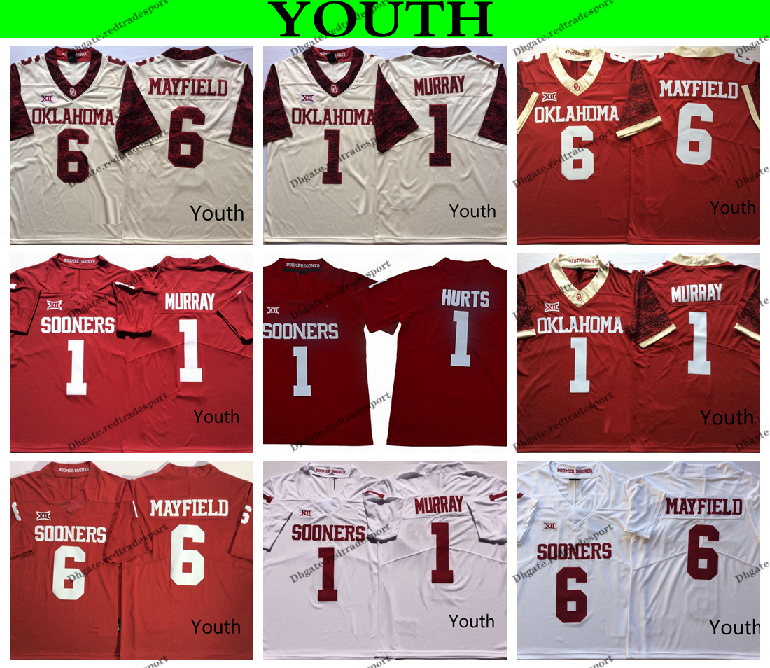 2019 Youth Oklahoma Sooners 1 Jalen Hurts 6 Baker Mayfield 1 Kyler Murray College Football Jerseys Kids Stitched Shirts, New red 6
2019 Youth Oklahoma Sooners 1 Jalen Hurts 6 Baker Mayfield 1 Kyler Murray College Football Jerseys Kids Stitched Shirts, New red 6