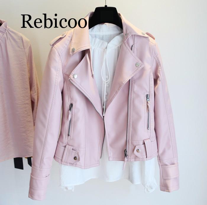 Female 2019 new spring and autumn PU leather jacket imitation soft leather coat Slim black rivet zipper motorcycle jacket
Female 2019 new spring and autumn PU leather jacket imitation soft leather coat Slim black rivet zipper motorcycle jacket