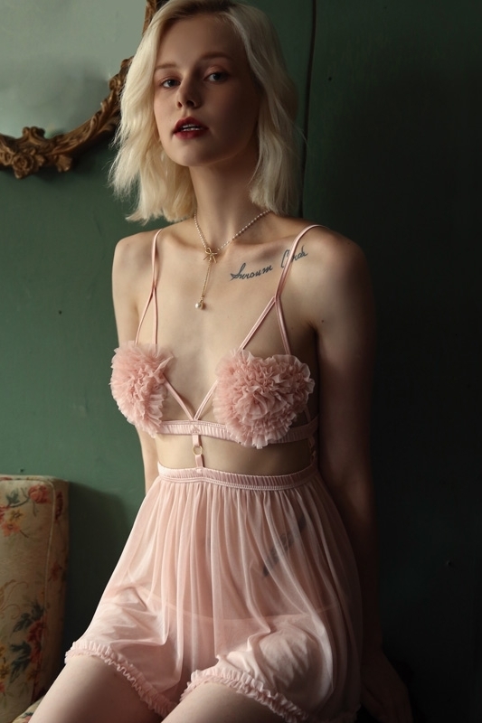 Sexy Sleepwear Female Summer Thin Suspender Strap Night Dress Short Back Sexy Home Clothes with Panty Nighty Sleepshirts V191213