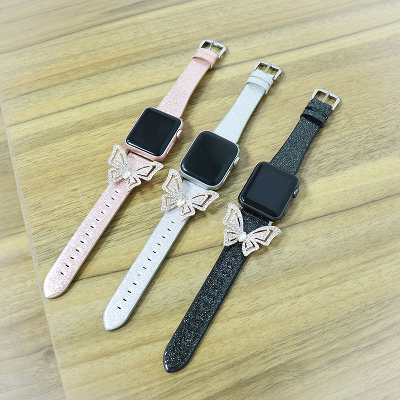 For Apple Watch iWatch Band 42/44mm 38/40mm Glitter Diamond Butterfly leather watch band Luxury Fashion Strap For iwatch 12345
For Apple Watch iWatch Band 42/44mm 38/40mm Glitter Diamond Butterfly leather watch band Luxury Fashion Strap For iwatch 12345