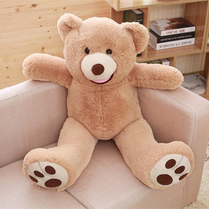 High Quality Lovely Huge Size 130cm USA Giant Bear Skin Teddy Bear Hull Wholesale Price Selling Birthday Gift for Girls Baby Christmas(1pc)