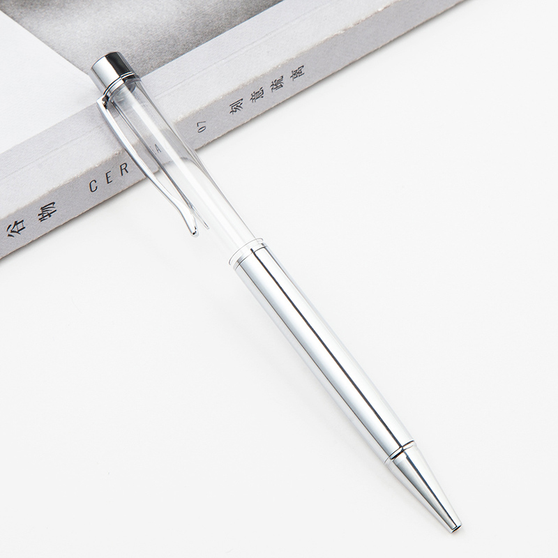 DIY Empty Stick Pens 2-in-1 Slim Crystal Diamond Ballpoint Pens Glitter Stylus Touch Pen