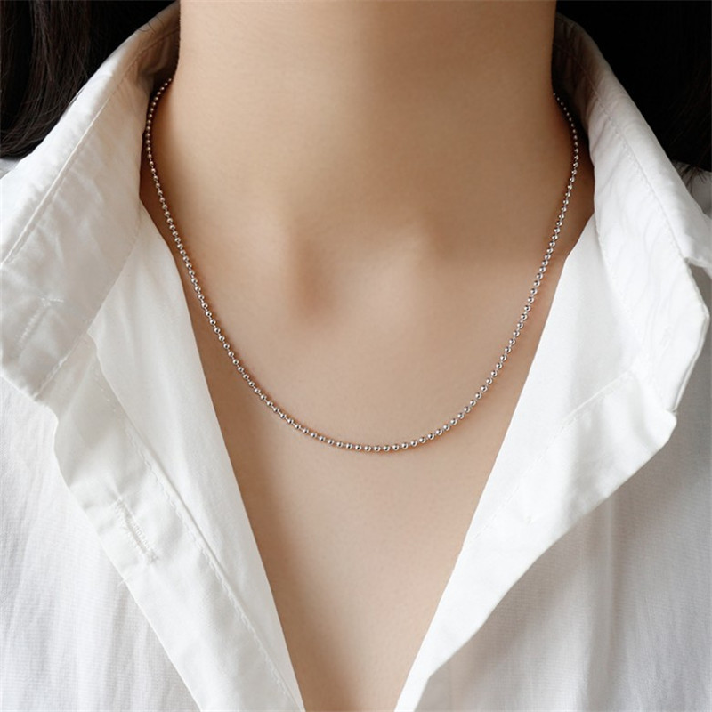 Authentic 925 Sterling Silver Link Chain Necklace Fit For Pendants for Women Men's Sterling Silver 925 Jewelry Accessories Gift