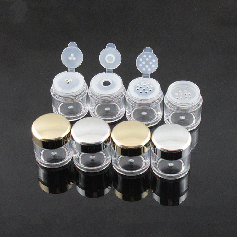 5g loose powder jar with 1/3/12holes 5g, 5ml nail powder bottle with sifter, colver nail glitter powder container F2124
5g loose powder jar with 1/3/12holes 5g, 5ml nail powder bottle with sifter, colver nail glitter powder container F2124