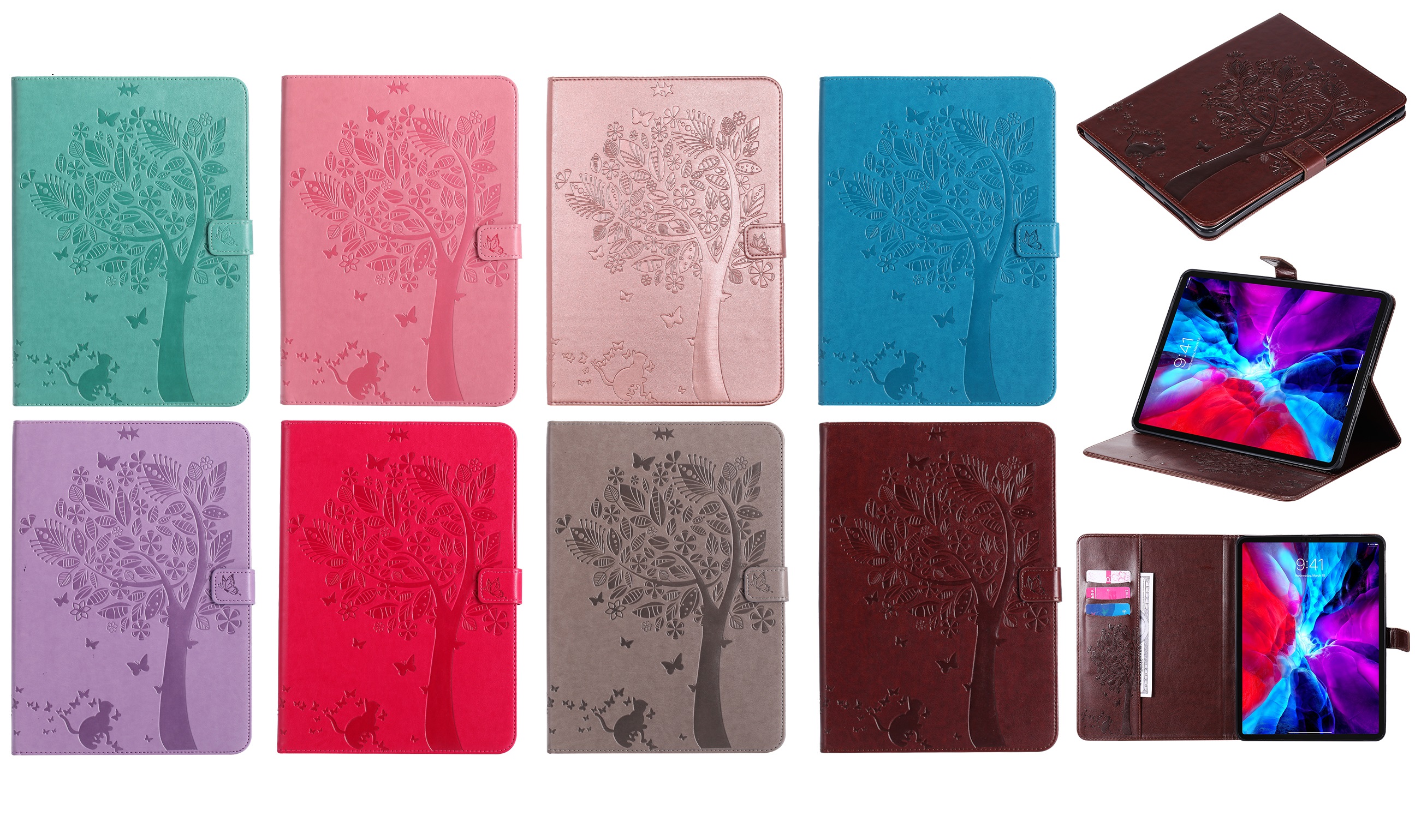 Shockproof Leather 3D Cat Tree Folio Flip Stand Smart Case For iPad Pro 11 2020 iPad 10.2 iPad 9.7 iPadMini 5
Shockproof Leather 3D Cat Tree Folio Flip Stand Smart Case For iPad Pro 11 2020 iPad 10.2 iPad 9.7 iPadMini 5