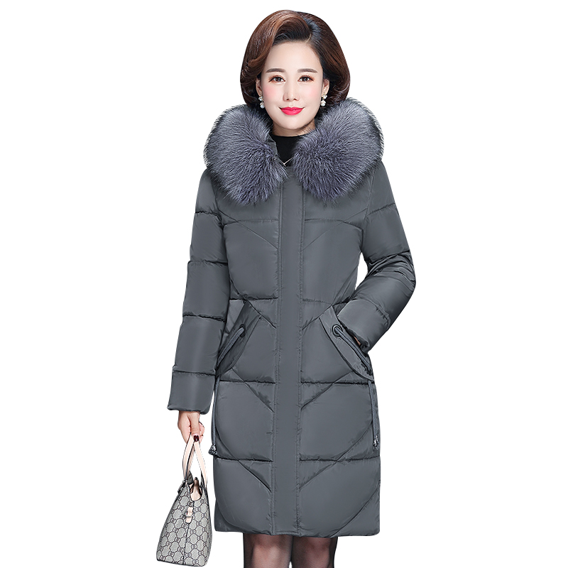 Winter Parkas 2019 warm winter coats hooded fur collar thick long section middle-aged mother jackets snow Parkas female, Black
Winter Parkas 2019 warm winter coats hooded fur collar thick long section middle-aged mother jackets snow Parkas female, Black