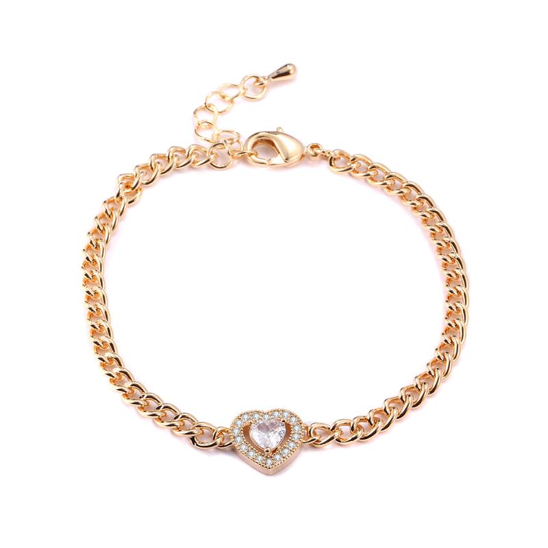 Double Layer Heart Bangle High Quality CZ Zircon Link Chain Charm Bracelet Women Fashion Gold Color Jewelry for Best Friends New
Double Layer Heart Bangle High Quality CZ Zircon Link Chain Charm Bracelet Women Fashion Gold Color Jewelry for Best Friends New