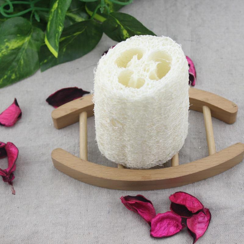 5 Inches Natural Flatten Loofah Dish Cleaning Brush Dishwashing Ball Washing-up Loofah Sponge Bath Shower Tool LJJA-AAA990